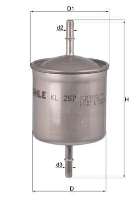 filtru combustibil MAHLE KL 257