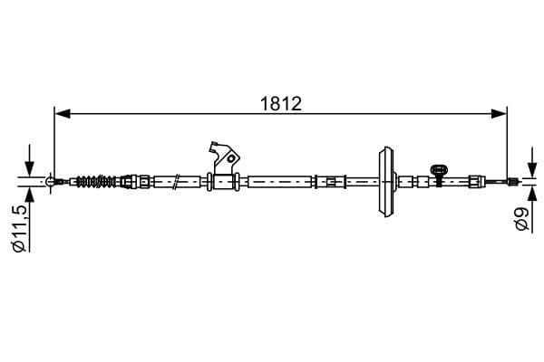 Cablu, frana de parcare BOSCH 1 987 482 503