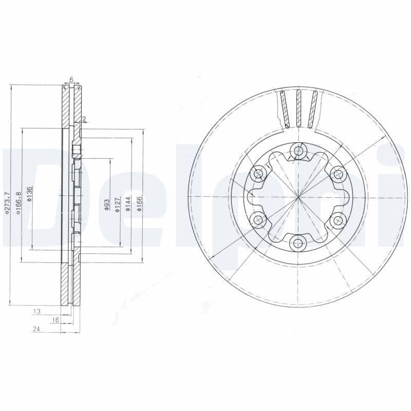 Disc frana DELPHI BG3809