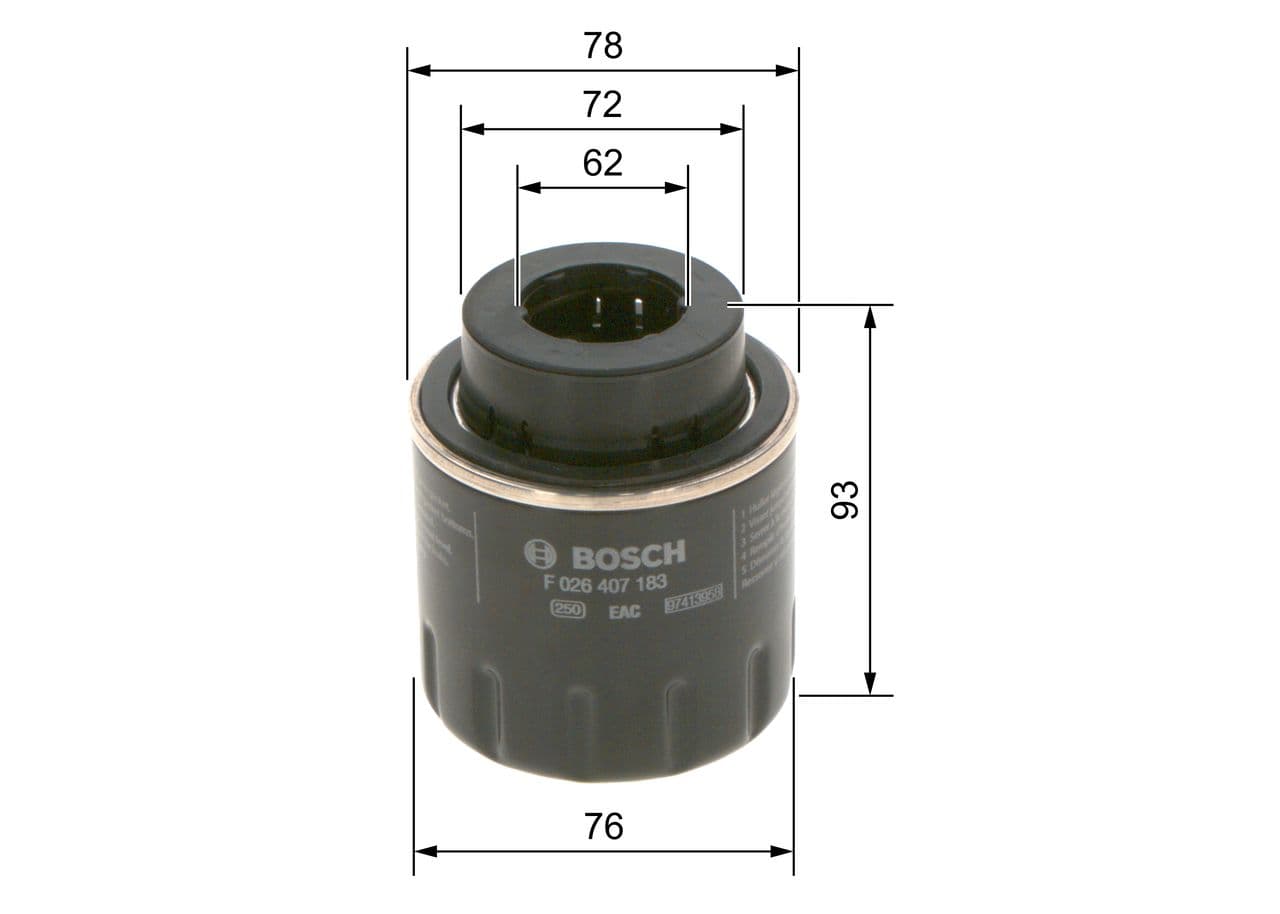 Filtru ulei BOSCH F 026 407 183