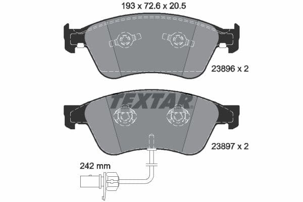 set placute frana,frana disc TEXTAR 2389601