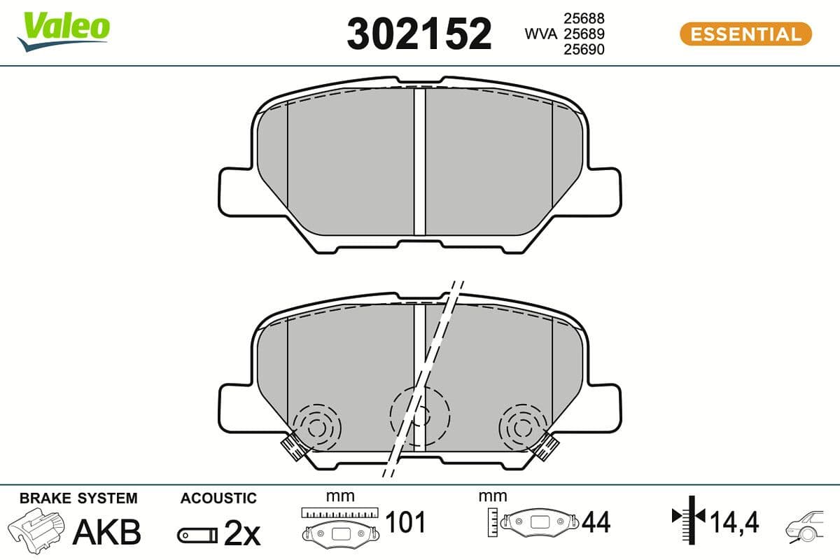 set placute frana,frana disc VALEO 302152