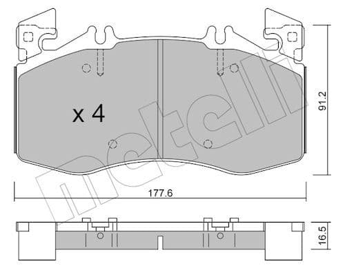 set placute frana,frana disc METELLI 22-1270-0