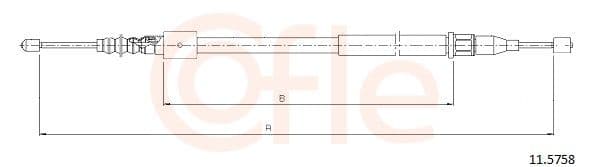 Cablu, frana de parcare COFLE 11.5758