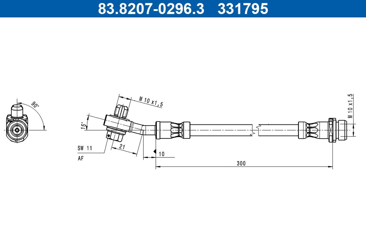 Furtun frana ATE 83.8207-0296.3