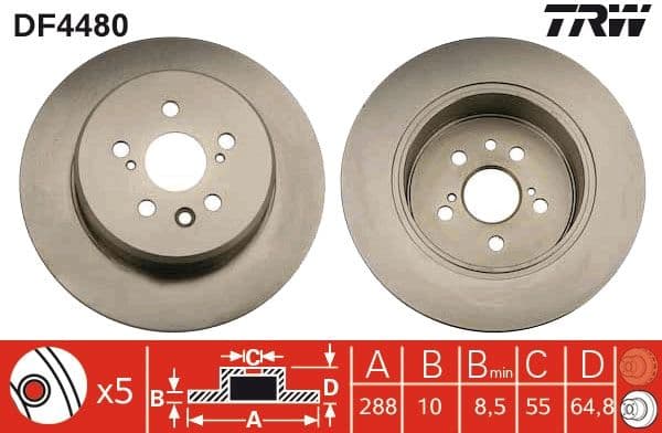 Disc frana TRW DF4480