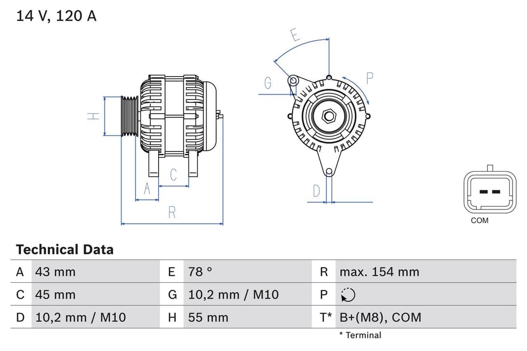 Generator / Alternator BOSCH 0 986 083 840