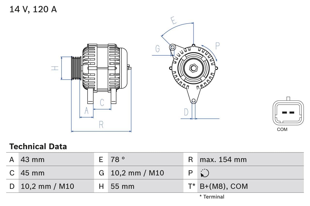 Generator / Alternator BOSCH 0 986 083 840