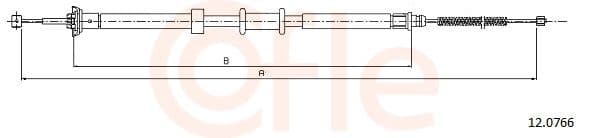 Cablu, frana de parcare COFLE 12.0766