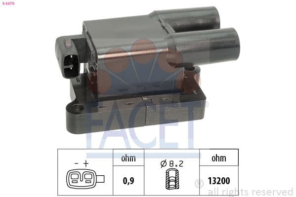 bobina de inductie FACET OE Equivalent 9.6479