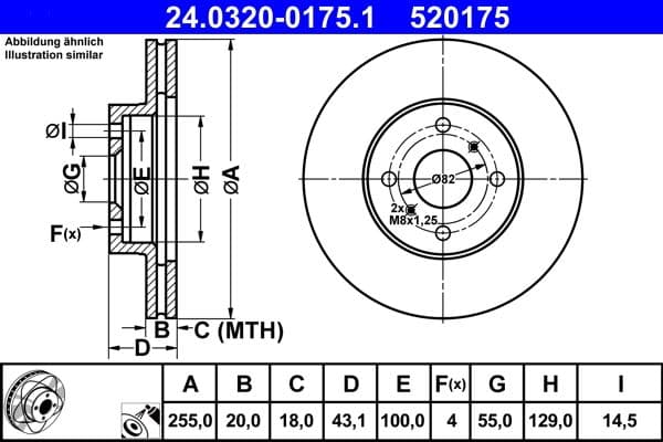 Disc frana ATE 24.0320-0175.1