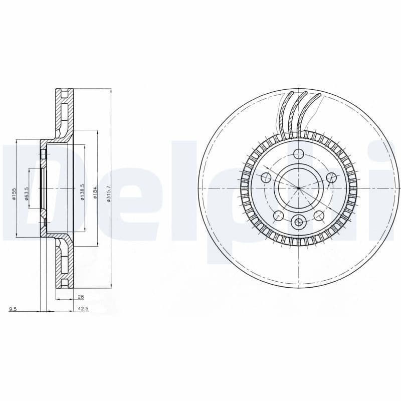 Disc frana DELPHI BG3784
