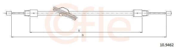 Cablu, frana de parcare COFLE 10.9462