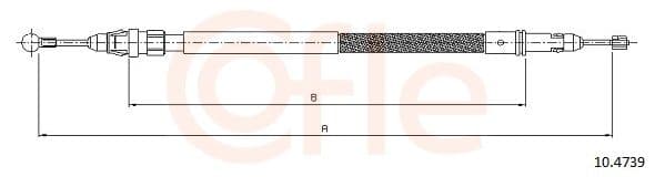 Cablu, frana de parcare COFLE 10.4739