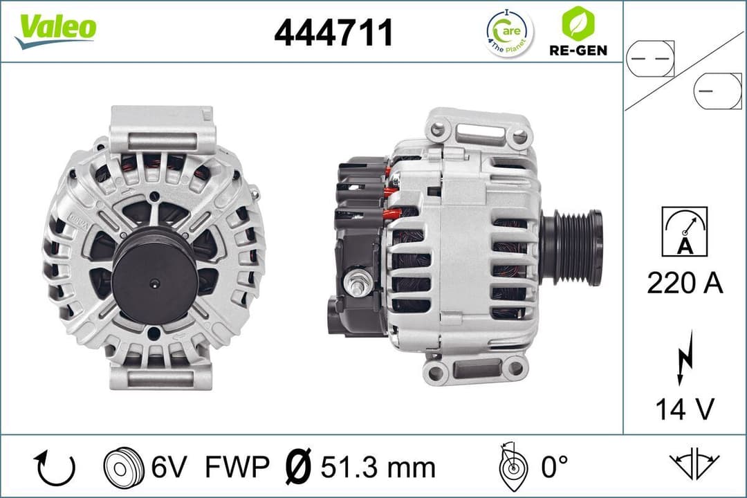 Generator / Alternator VALEO RE-GEN REMANUFACTURED 444711