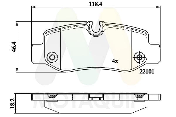 set placute frana,frana disc MOTAQUIP LVXL1863