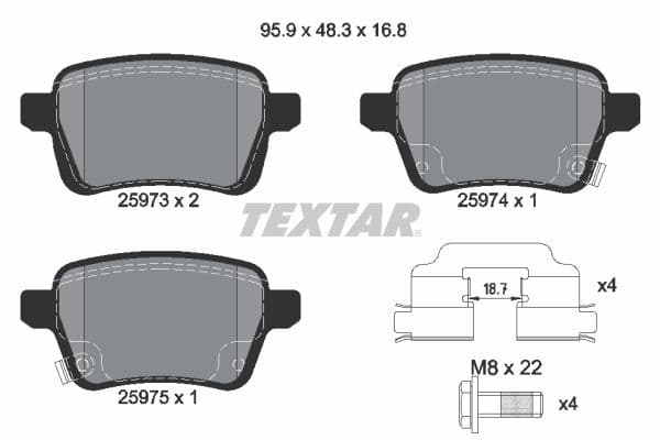 set placute frana,frana disc TEXTAR Q+ 2597301