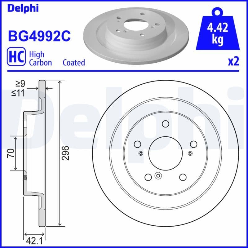 Disc frana DELPHI BG4992C