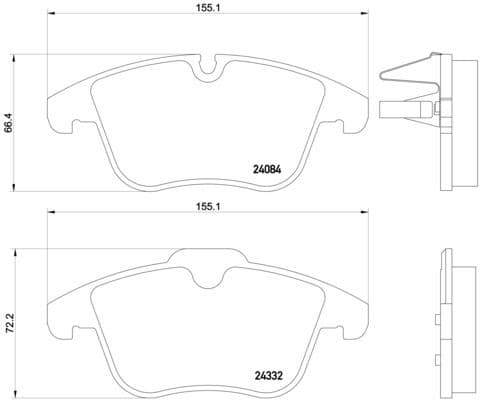 set placute frana,frana disc BREMBO PRIME LINE P 61 106