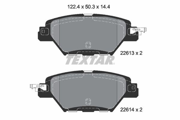 set placute frana,frana disc TEXTAR 2261301