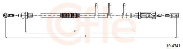 Cablu, frana de parcare COFLE 10.4741