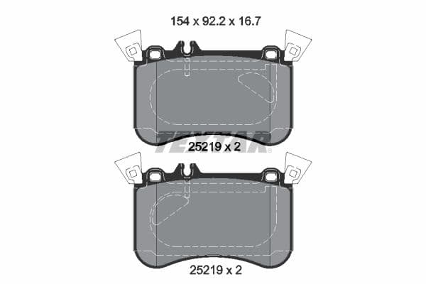 set placute frana,frana disc TEXTAR 2521905