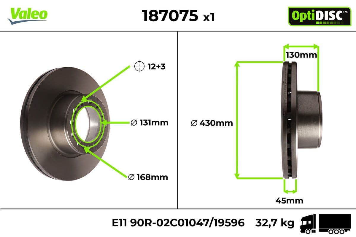 Disc frana VALEO 187075