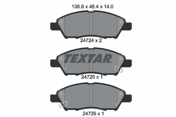 set placute frana,frana disc TEXTAR 2472401