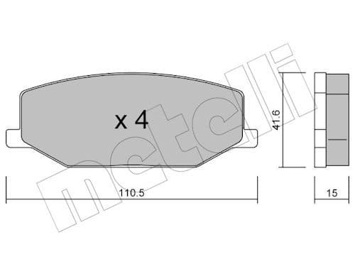 set placute frana,frana disc METELLI 22-0097-0