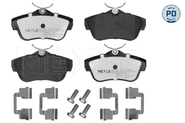 set placute frana,frana disc MEYLE -PD: Advanced performance and design. 025 245 7816/PD