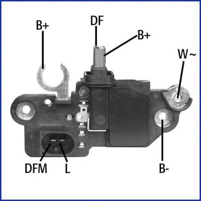 Regulator, alternator HUCO 130570