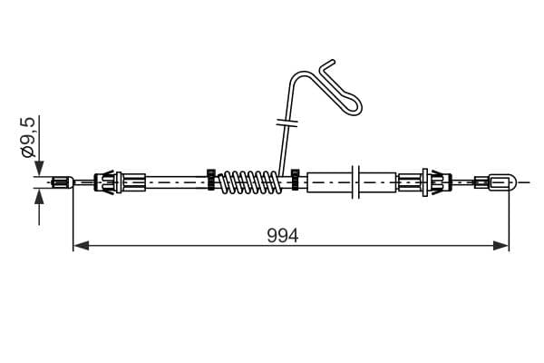 Cablu, frana de parcare BOSCH 1 987 482 882