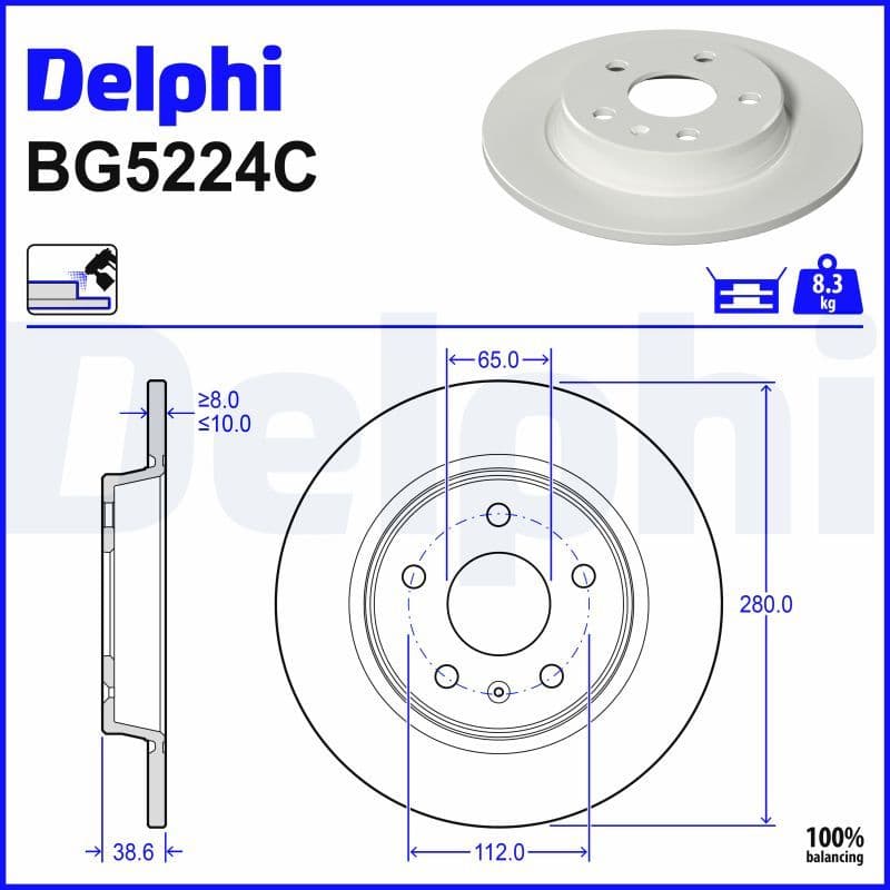 Disc frana DELPHI BG5224C