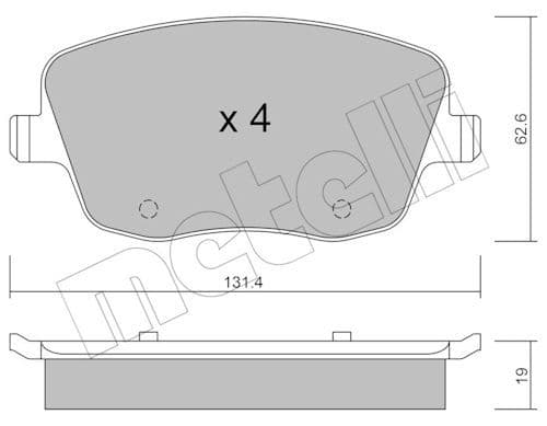 set placute frana,frana disc METELLI 22-0547-0