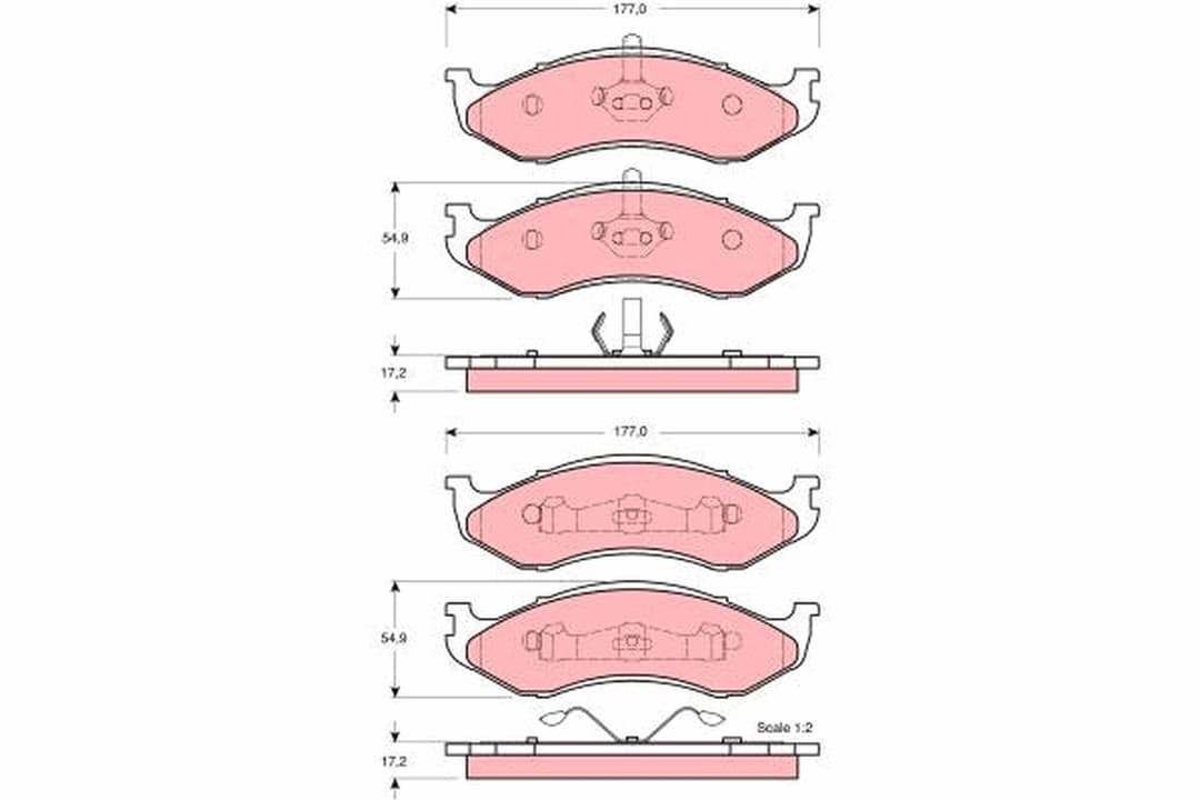 set placute frana,frana disc TRW GDB4104
