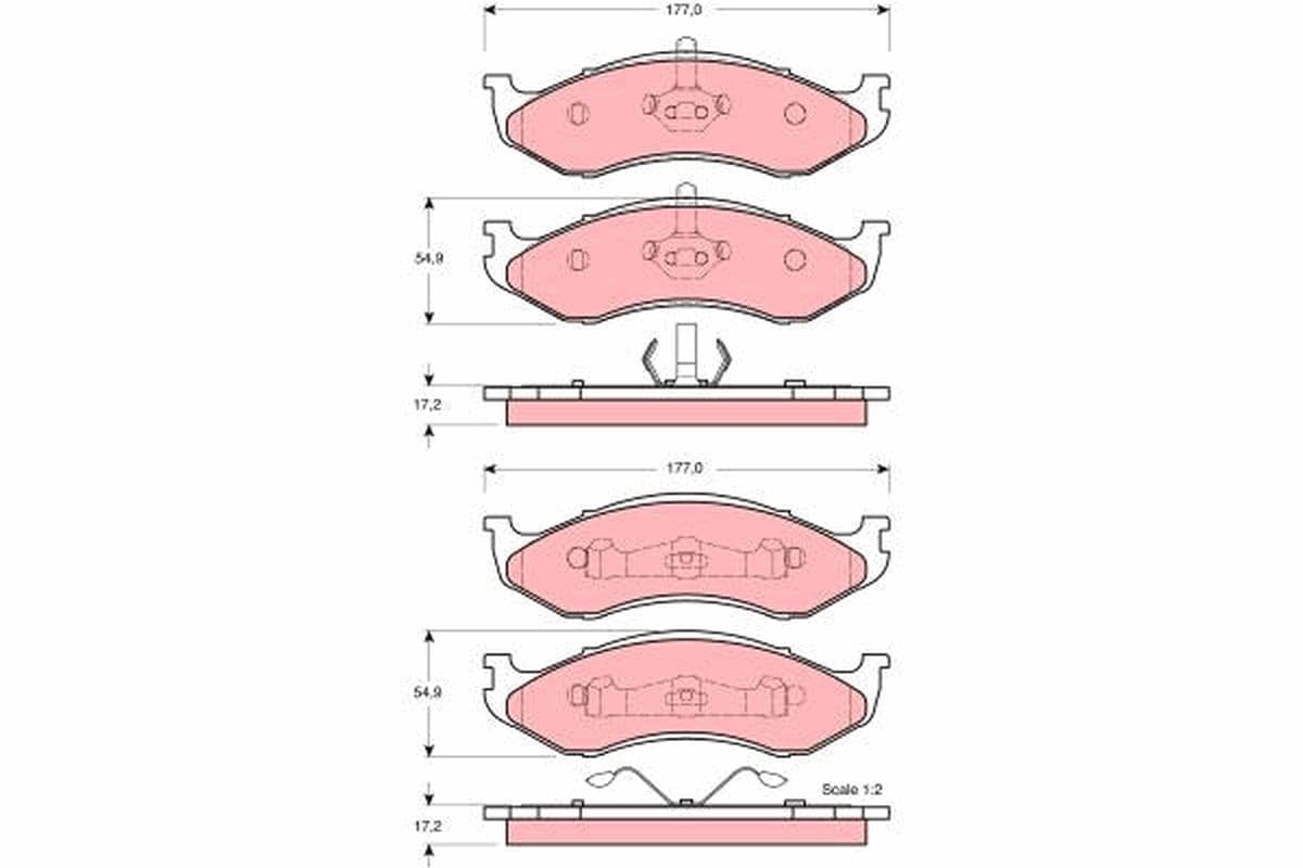 set placute frana,frana disc TRW GDB4104