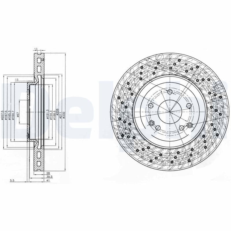 Disc frana DELPHI BG3985C