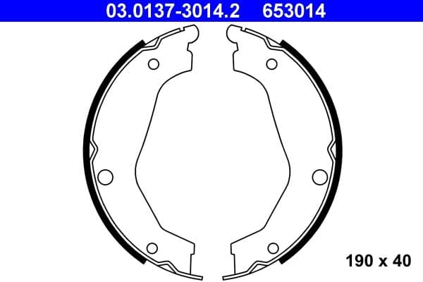 Set saboti frana, frana de mana ATE 03.0137-3014.2