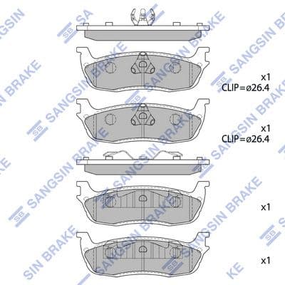 set placute frana,frana disc HI-Q SP1295