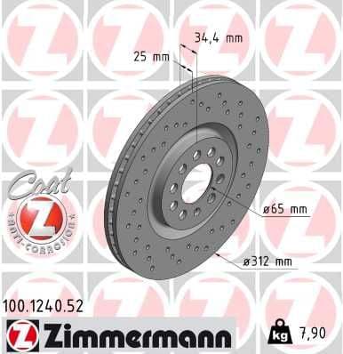 Disc frana ZIMMERMANN SPORT Z 100.1240.52