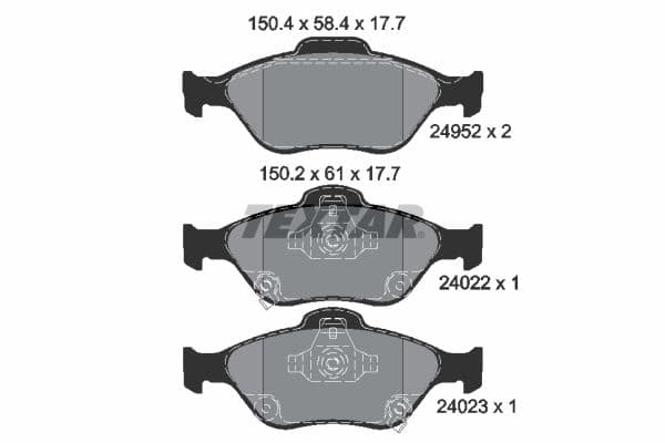 set placute frana,frana disc TEXTAR Q+ 2495201