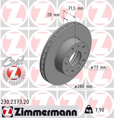 Disc frana ZIMMERMANN COAT Z 230.2373.20