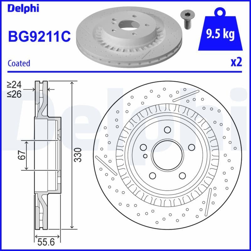 Disc frana DELPHI BG9211C