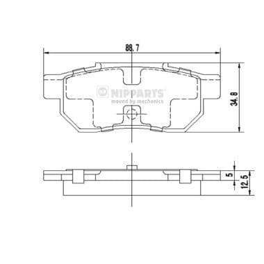 set placute frana,frana disc NIPPARTS J3614002