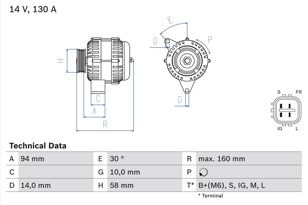 Generator / Alternator BOSCH 0 986 049 221