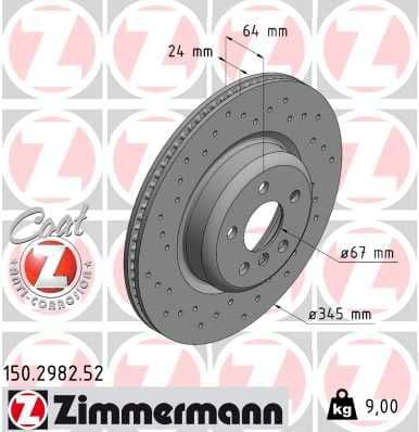 Disc frana ZIMMERMANN 150.2982.52