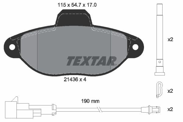 set placute frana,frana disc TEXTAR Q+ 2143609