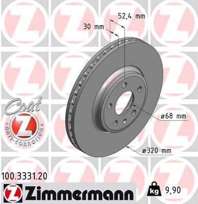 Disc frana ZIMMERMANN COAT Z 100.3331.20