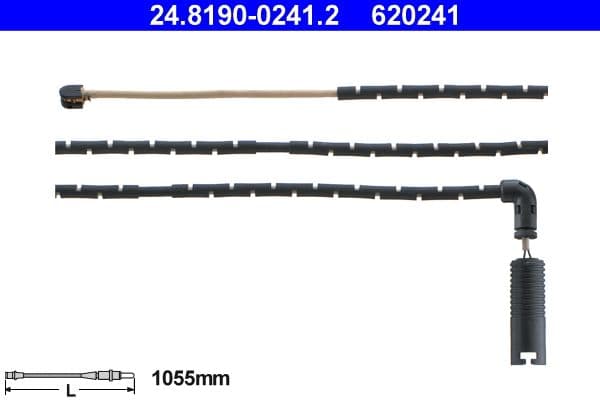 senzor de avertizare,uzura placute de frana ATE 24.8190-0241.2