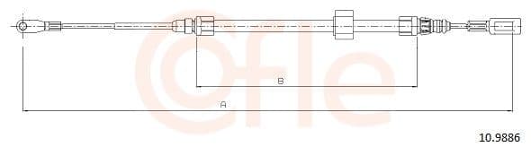 Cablu, frana de parcare COFLE 10.9886